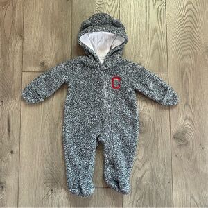 MLB Gen2 Kids Cleveland Guardians 0-3m Fleece Teddy Baby Bunting